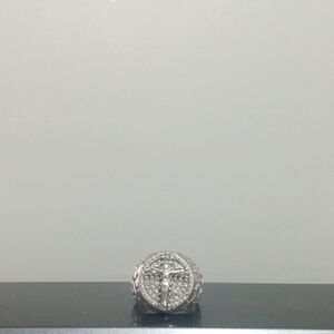 Intricate Silver Filigree Ring with Geometric Design 925silver